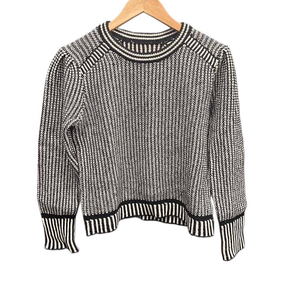 & Other Stories Black and White Striped Women's Crewneck Sweater